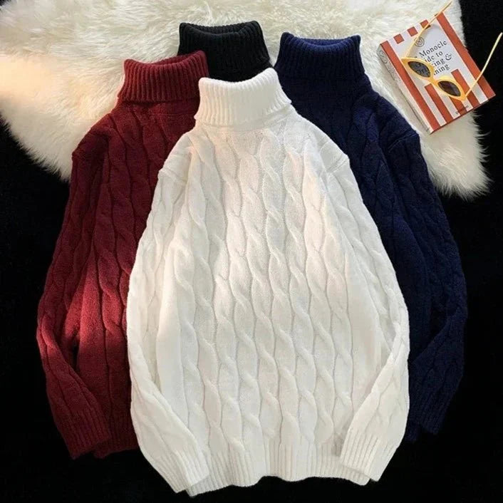 Suéter Masculino de Gola Alta - Elegância e Conforto