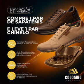 Kit Pegada Sapatênis Ortopédico + Chinelo Massageador [Envio Nacional]