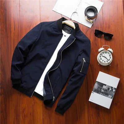 Jaqueta Bomber Masculina com Zíper Plus Size - Estilo e Conforto